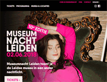 Tablet Screenshot of museumnachtleiden.nl